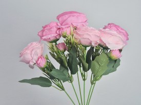 Ramo flores artificiales grandes y chicas color rosa
